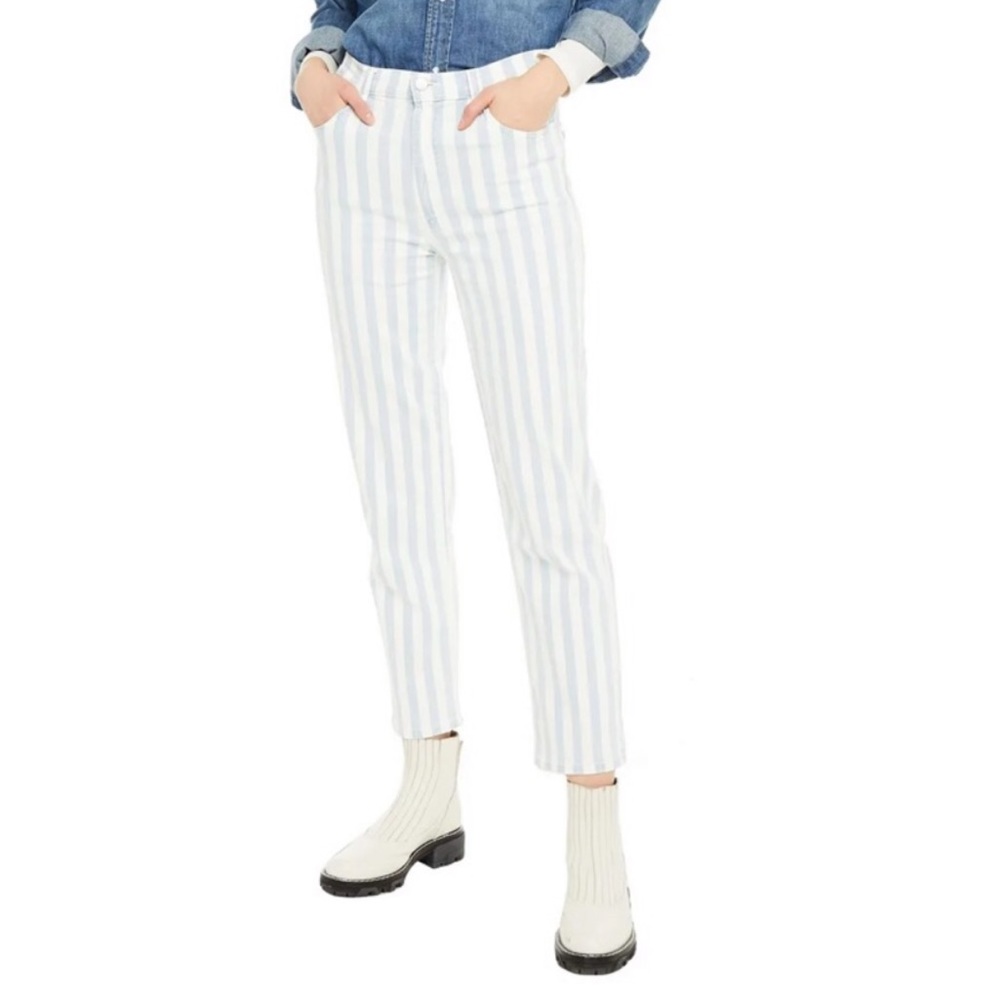 J Brand Jules High Rise Striped Denim NWT